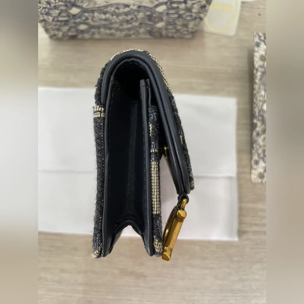 Dior Saddle Jasmine Gusset Card Holder